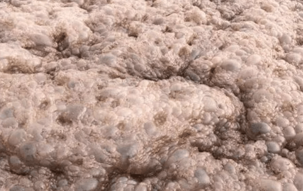 (圖:垃圾填埋場(chǎng)污水泡沫)